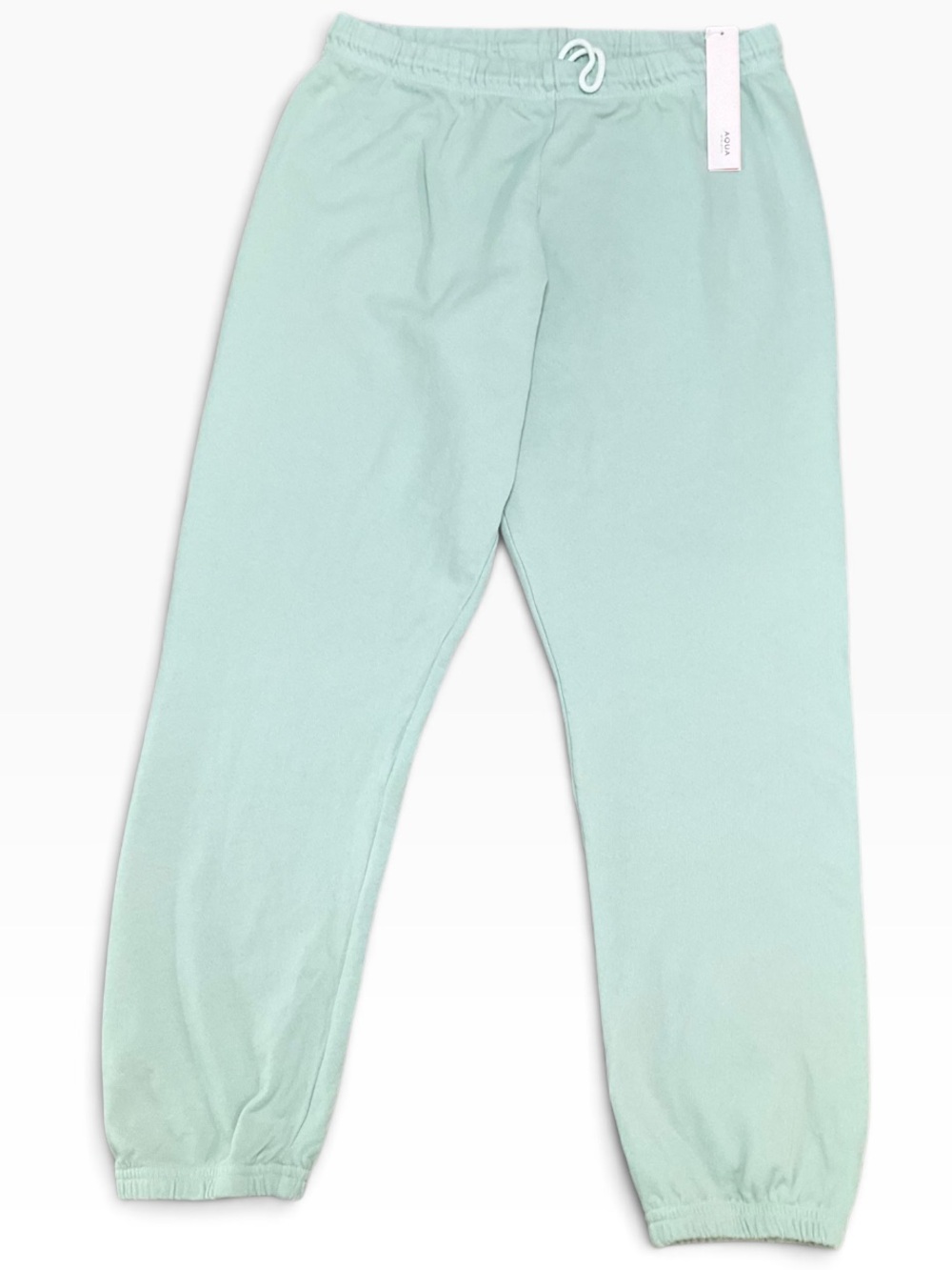 Aqua Athletic Women’s Mint Green Cozy Jogger Bottoms Sz 100% Cotton Medium NWT